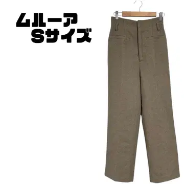 무루아 트위드풍 하이웨스트 와이드 팬츠 브라운 안감 부착 가을/겨울