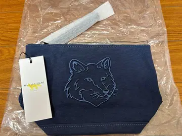 메종 키츠네 네이비 파우치