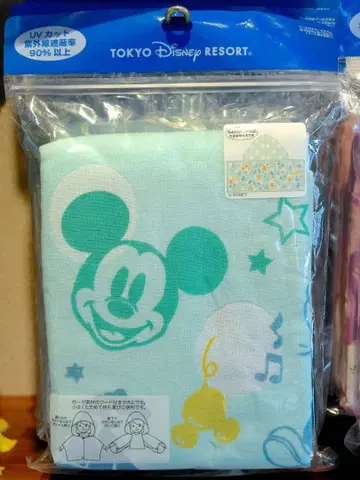 디즈니 리조트 후드 부착 타월 거즈 판초