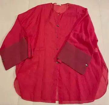 [ 미사용 새상품 ] DES PRES 코튼 오간자 돌먼 슬리브 블라우스