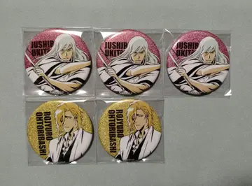 BLEACH WORLD 캔뱃지 우키타케 쥬시로 호오라쿠 쥬로 5종 세트