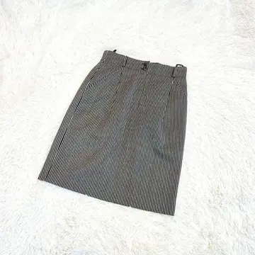 JIS SCHERRER 스트라이프 울 100% 타이트 스커트 38