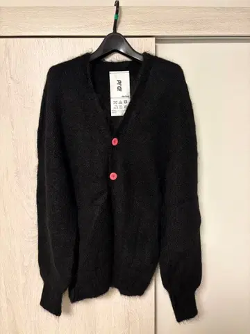 anytee Kid Mohair Cardigan Black Pink