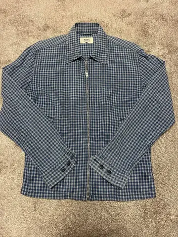 체크 무늬 집업 자켓 로카빌리 피프티즈 스윙탑