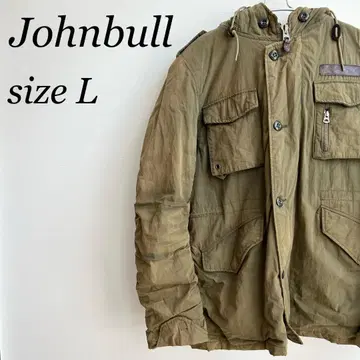 Johnbull  밀리터리 후드 부착 자켓 Y2K L