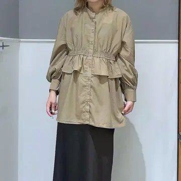 LEPSIM 렙심 허리 프릴 셔링 블라우스