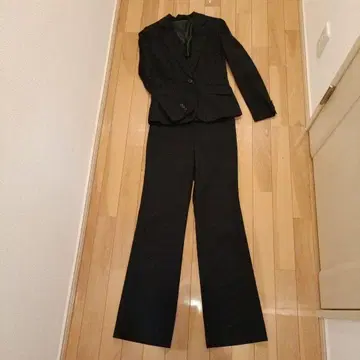 블랙 수트 셋업 싱글 버튼