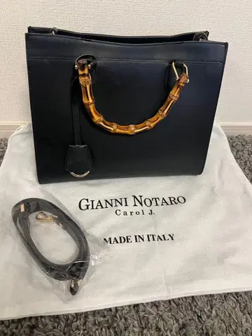 GIANNI NOTARO 뱀부 토트백 블랙