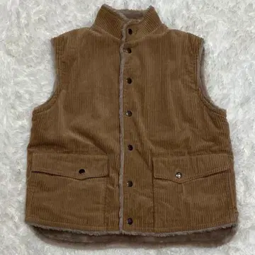 [ 새상품급 ] WHEF 코듀로이 베스트 보아 안감 브라운 겨울 아우터