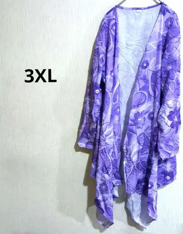 1점 보라색 꽃무늬 가디건 [ 3XL ]