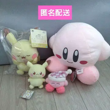 피카츄 별의 커비 봉제 인형 4개 세트 [ 익명 배송 ]