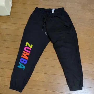 ZUMBA 컬러풀 로고 블랙 조거 팬츠 정품