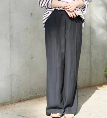 PlageRIAM 턱 와이드 팬츠