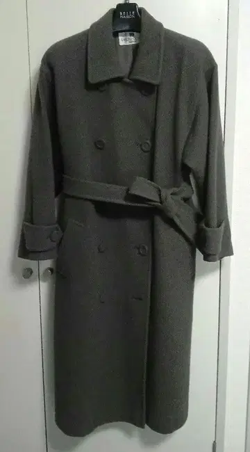 롱 코트 여성용 울 모스그린 9호