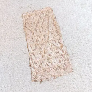 [모후] 스팽글 x 프린지 타이트 스커트 (L) 반짝반짝 다이아 무늬