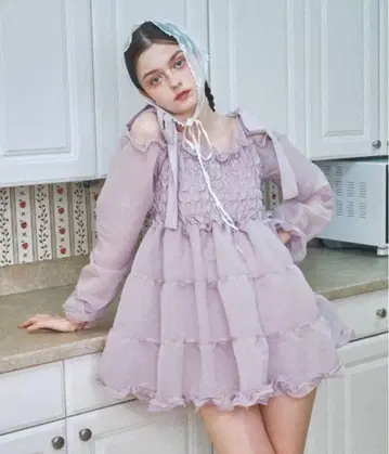 [ 숄더 리본 아이돌 원피스 ] 핑크 s lovilyn 택 포함