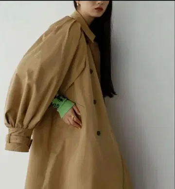 KATRINTOKYO 2way 벌룬 롱 트렌치코트