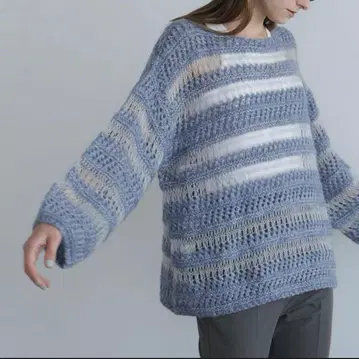 [ CLANE ] 시어 보더 모헤어 니트 (size:1)