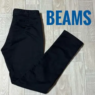 BEAMS 네이비 슬림핏 치노 팬츠 M 사이즈