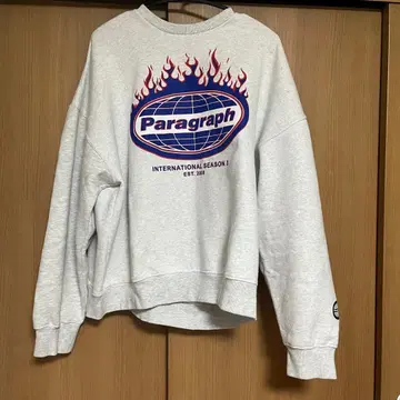 Paragraph 프레임 로고 맨투맨 그레이