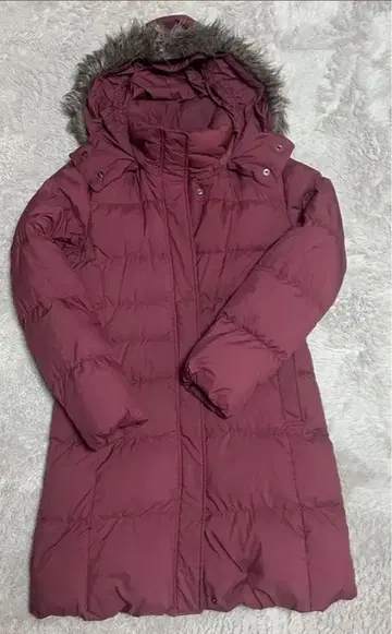 후드 부착 롱 다운 자켓 L