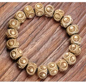 새상품 세공 조각 티베트 야크 뼈 팔찌 초레어 한정판 1점 무료배송