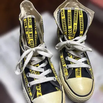 CONVERSE ALL STAR 블랙/옐로우 컬러 하이컷