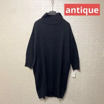 택 포함 새상품 안티카 블랙 볼륨 니트 원피스 프리 사이즈