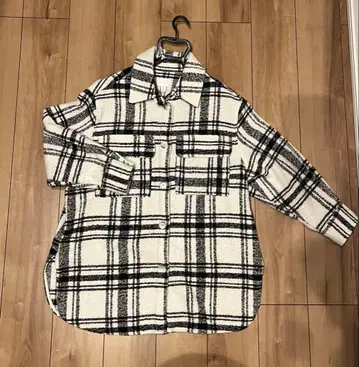 H&M 오버 사이즈 셔츠 자켓 체크 무늬
