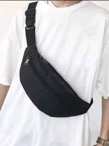 블랙 나일론 힙색