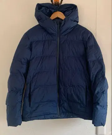 UNIQLO 심리스 다운 자켓 후드티 네이비 XL