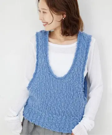 미사용 새상품 택 포함 SLOBE IENA 슬라브 얀 니트 베스트