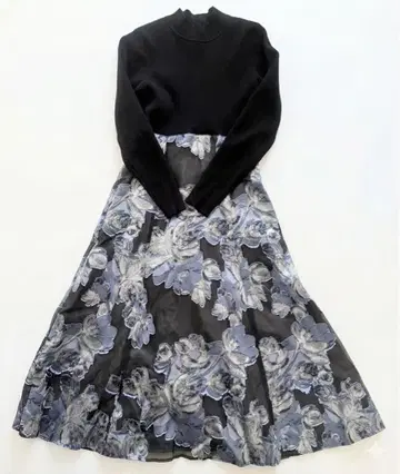 [ 새상품급 ] JILLSTUART 롱 원피스 꽃무늬 블랙