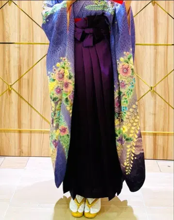 보라색 그라데이션 하카마 졸업식 91cm