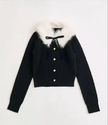 OLIVE des OLIVE 퍼 티펫 포함 케이블 가디건