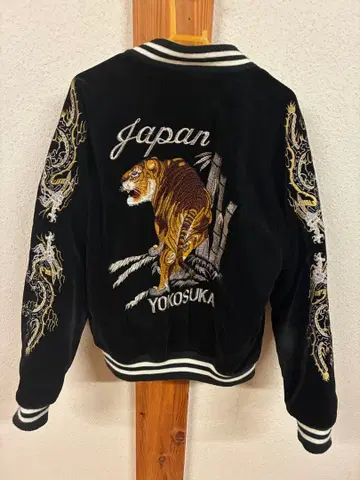 Hoshihime 스카잔 요코스카 호랑이 자수 프리 사이즈 블랙