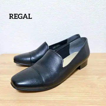 리걸 로퍼 슬립온 슈즈 천연 가죽 블랙 22.5cm