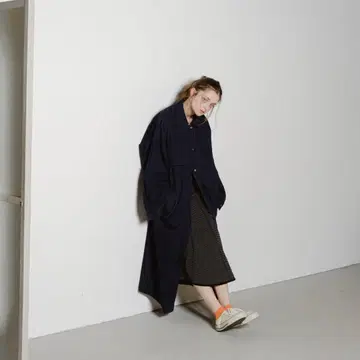 프론트 지퍼 트렌치코트 ( DENIM ) PINUE 피누에