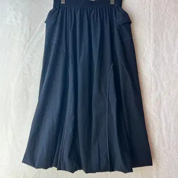 HUG.U 벌룬 롱 스커트 블랙