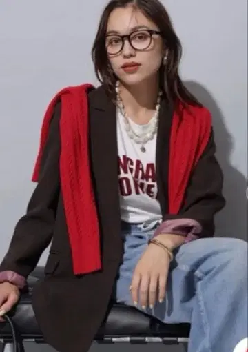 [ 미사용 새상품 ] 아르페쥬 스토리 W 버튼 테일러드 자켓 브라운