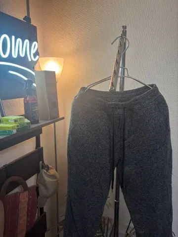 DOWBL 맨투맨 조거 팬츠 그레이 리브 부착 서프계 스트릿