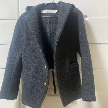 Greed International 후드 부착 울 코트 S