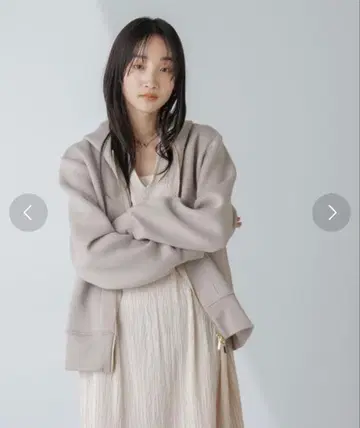 NANO universe 테크 종이상자 더블 지퍼 후드티