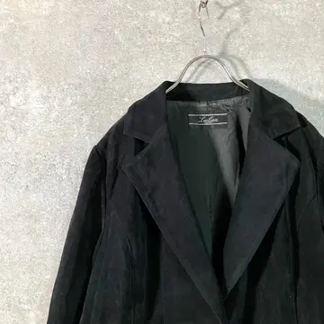 테일러드 자켓 벨로아 블랙 숏 기장 1 버튼 코트