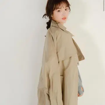 프론트 지퍼 트렌치코트 (BEIGE) PINUE 피누에