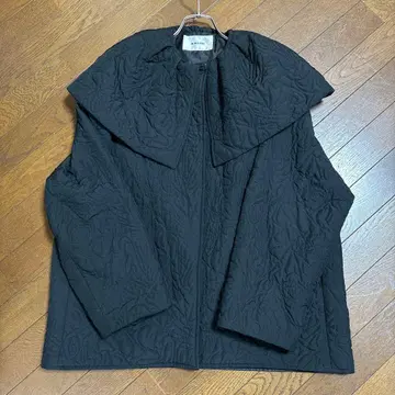 마차트 탑 써모 퀼팅 자켓 빅 칼라 블랙