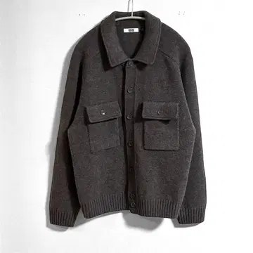 UNIQLO U 라무 니트 자켓 브라운 M 사이즈