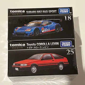 토미카 프리미엄 스바루 BRZ 도요타 카롤라 레빈 2대 세트