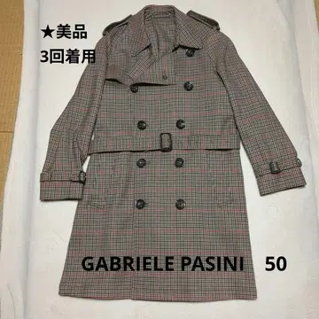 GABRIELE PASINI 체크 무늬 트렌치코트 50