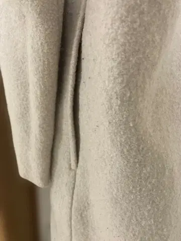 23구 울 혼방 라이트 베이지 미들 코트 M